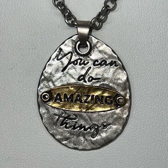 Demdaco Inspirational Double Sided Charm Necklace - Picture 2 of 9